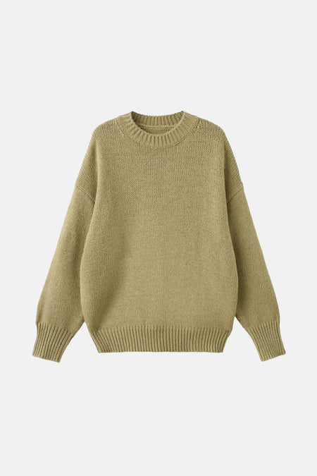 Pull à col rond - vert
