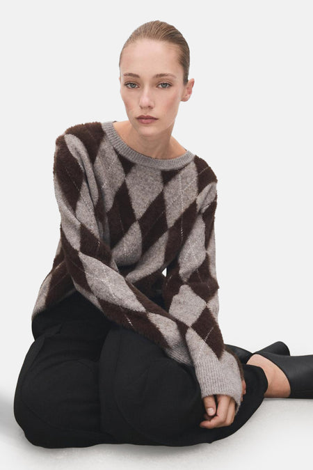 Pull à col rond - Multicolore