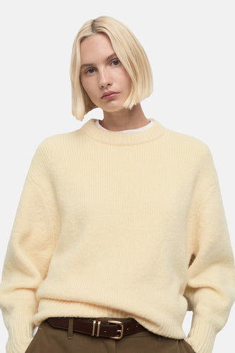 Pull à col rond - jaune - MANGO