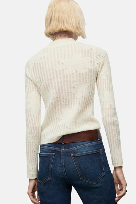 Pull à col rond - beige