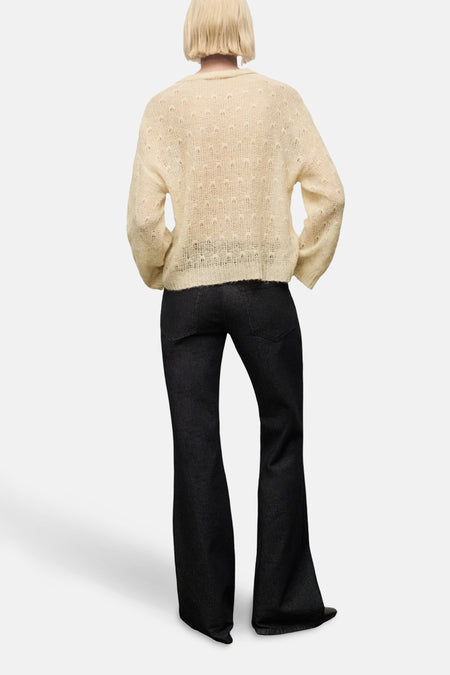 Pull col O beige - MANGO