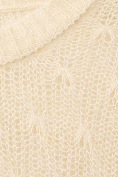 Pull col O beige - MANGO