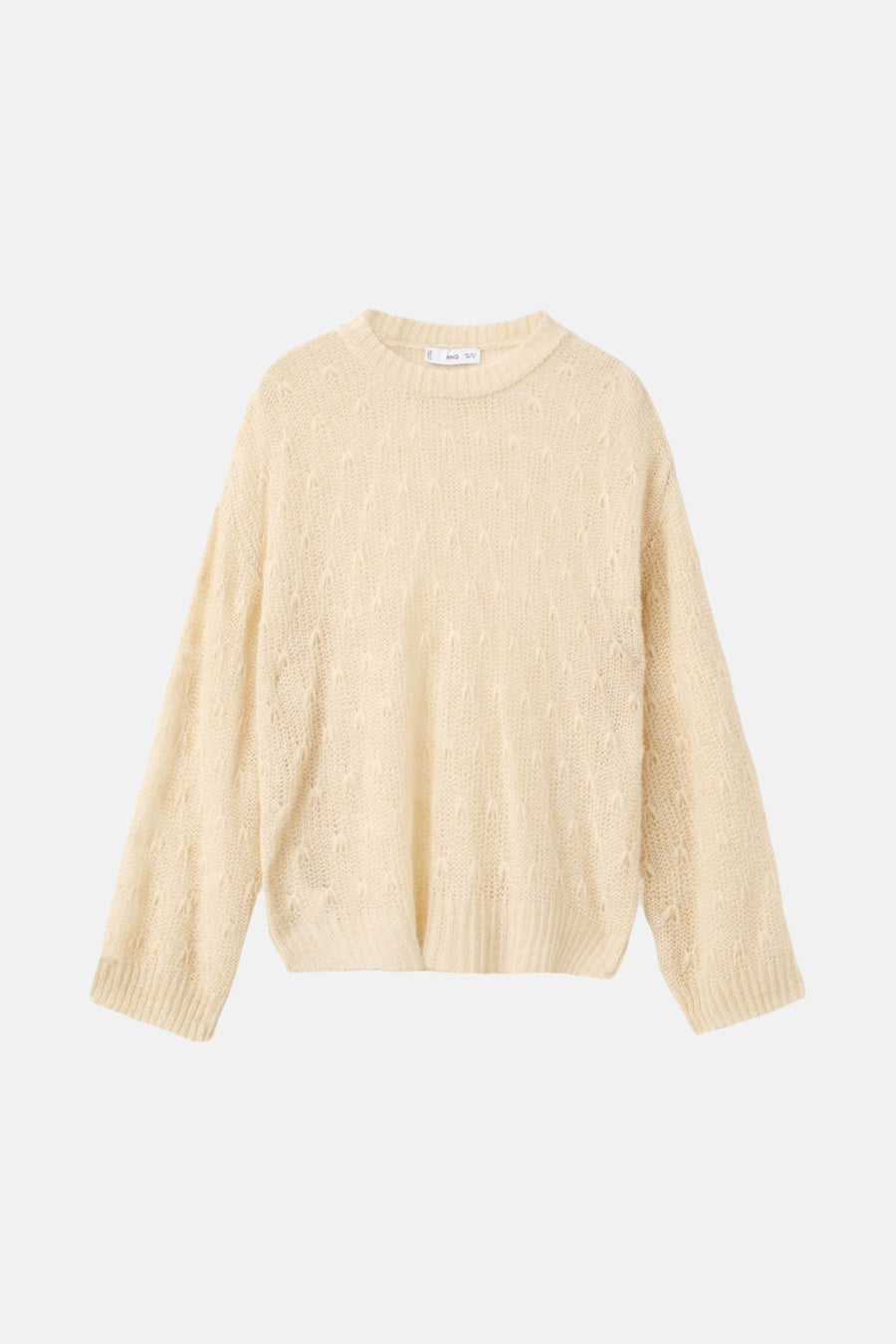 Pull à col rond - beige - MANGO