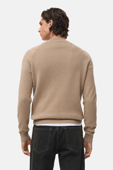 Pull à col rond - Beige