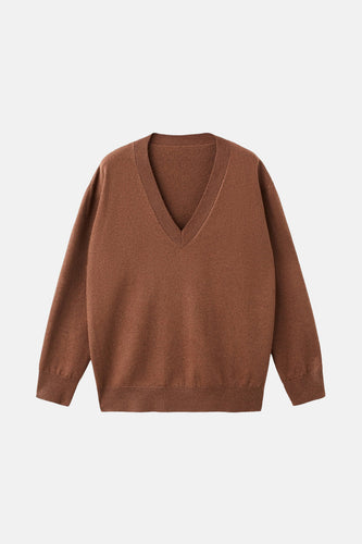 Pull col V brun - MANGO