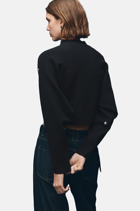 Pull col O noir - MANGO