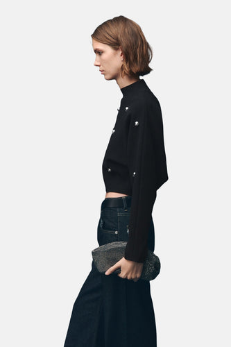 Pull col O noir - MANGO - MANGO