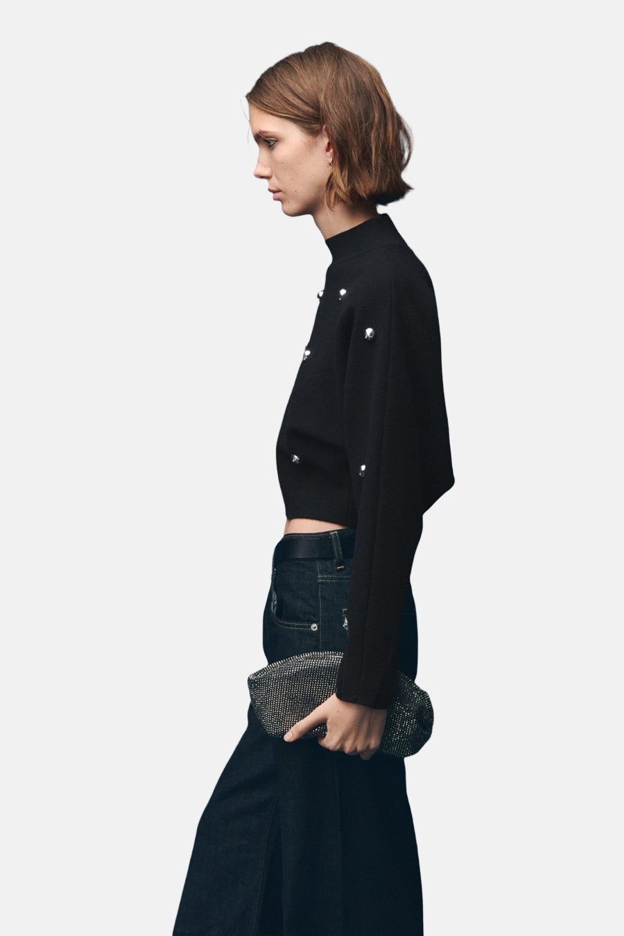 Pull col O noir - MANGO - MANGO