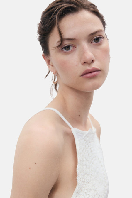 Top (bandes fines) Blanc - MANGO