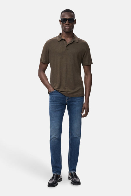Jeans slim Mid blue denim - MANGO