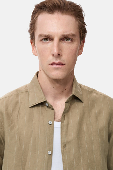 Chemise (manches longues) Brun - MANGO