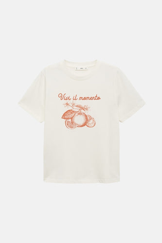 T-shirt à manches courtes - Blanc - MANGO