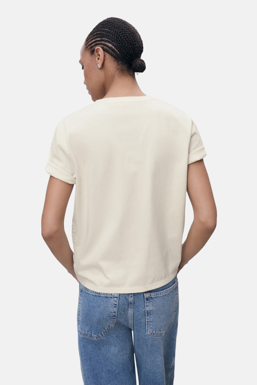 T-shirt à manches courtes - beige - MANGO - 3