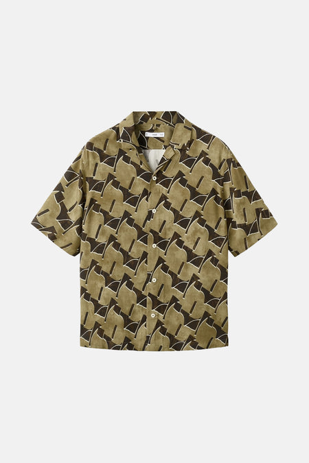 Chemise (manches courtes) brun - MANGO