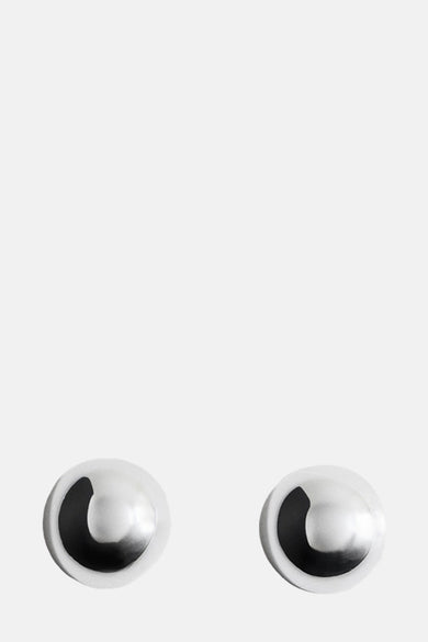 Boucles d'oreilles en argent de MANGO avec une forme subtile et ronde.