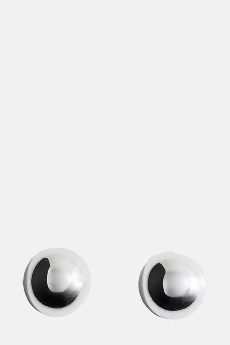 Boucles d'oreilles en argent de MANGO, avec un fini brillant.
