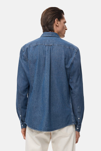 Chemise à manches longues - denim - MANGO