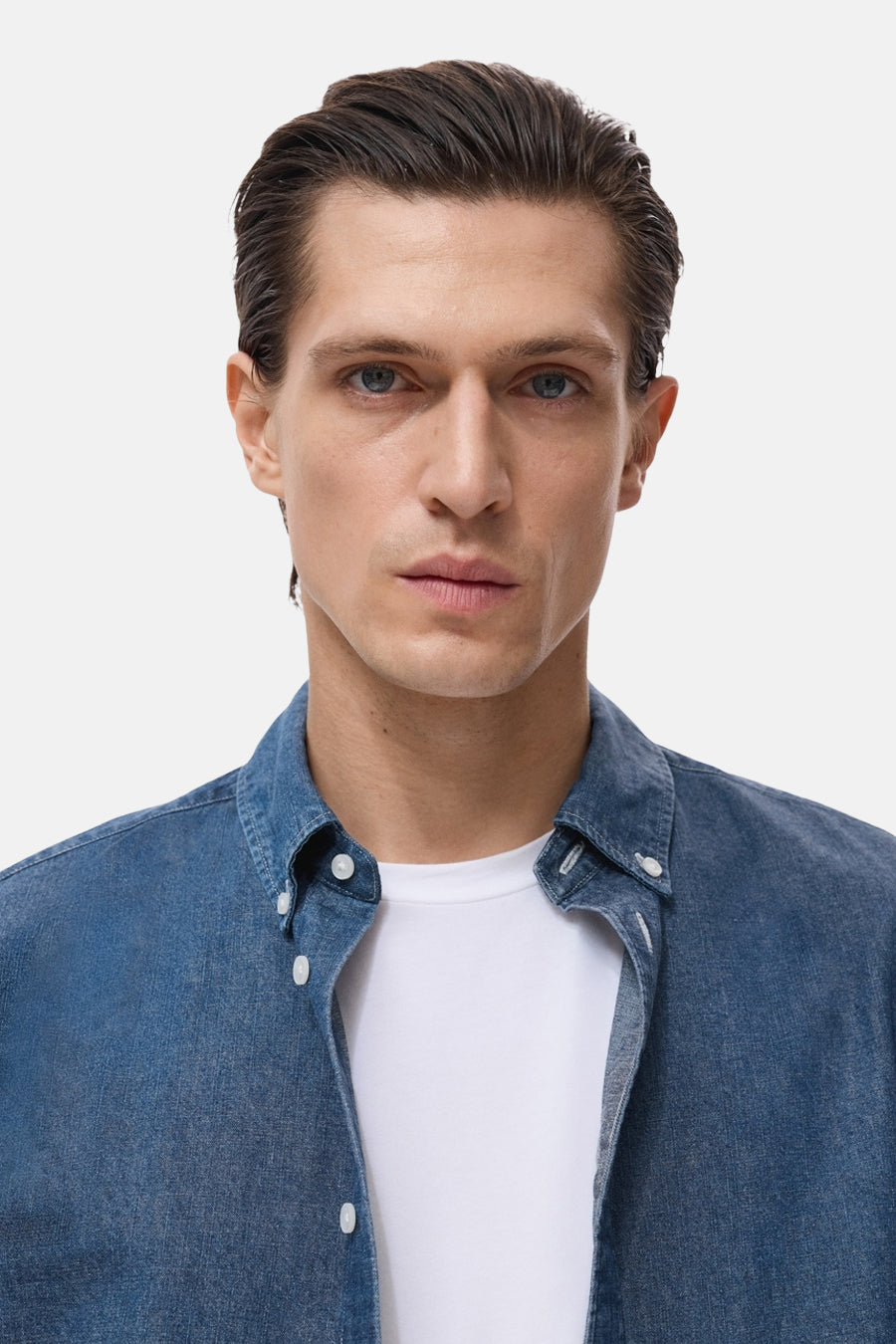 Chemise à manches longues - denim - MANGO