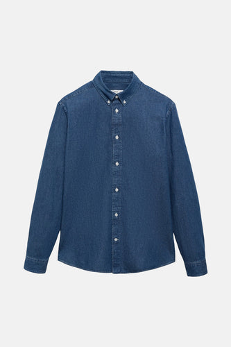 Chemise à manches longues - denim - MANGO