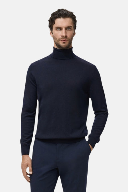 Pull à col rond - bleu