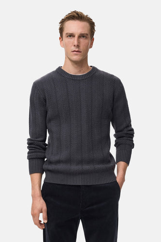 Pull à col rond - Gris - MANGO