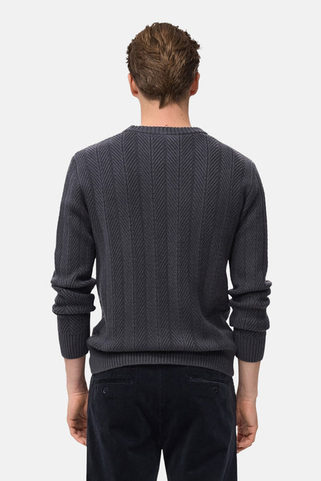 Pull à col rond - Gris