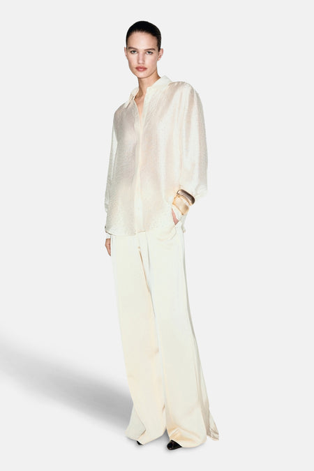 Chemisier (manches longues) Écru - MANGO