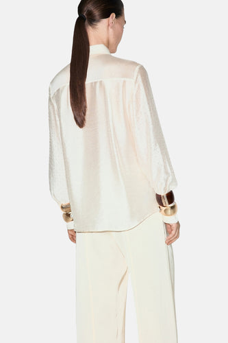 Chemisier (manches longues) Écru - MANGO