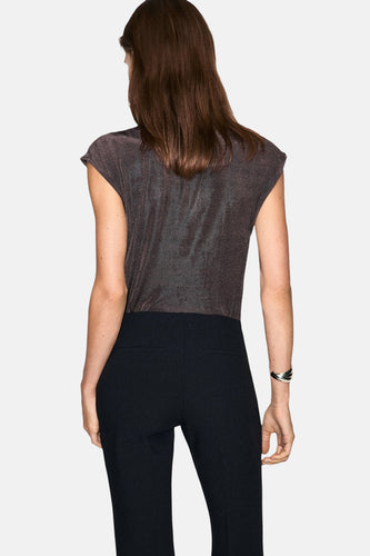 Chemisier (manches courtes) brun - MANGO