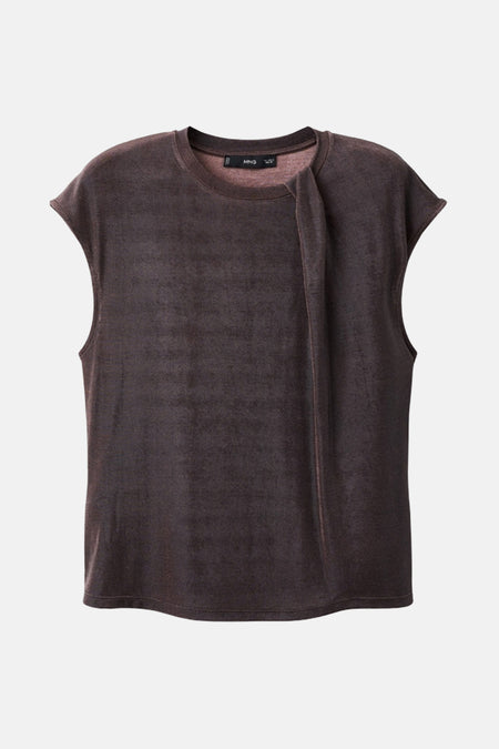 Chemisier (manches courtes) brun - MANGO