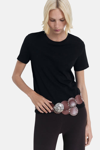 T-shirt à manches courtes - noir - MANGO