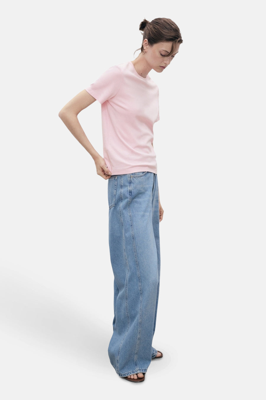 T-shirt à manches courtes - rose - MANGO