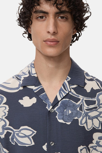 Chemise à manches courtes - bleu - MANGO