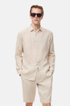 Chemise (manches longues) Beige - MANGO