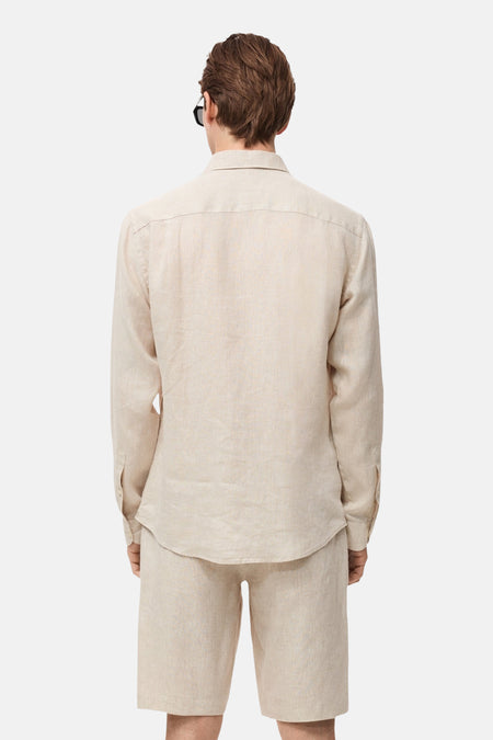 Chemise à manches longues - beige