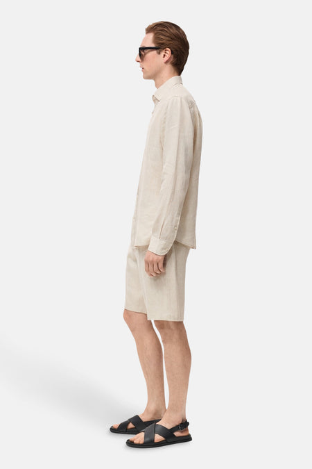 Chemise (manches longues) Beige - MANGO