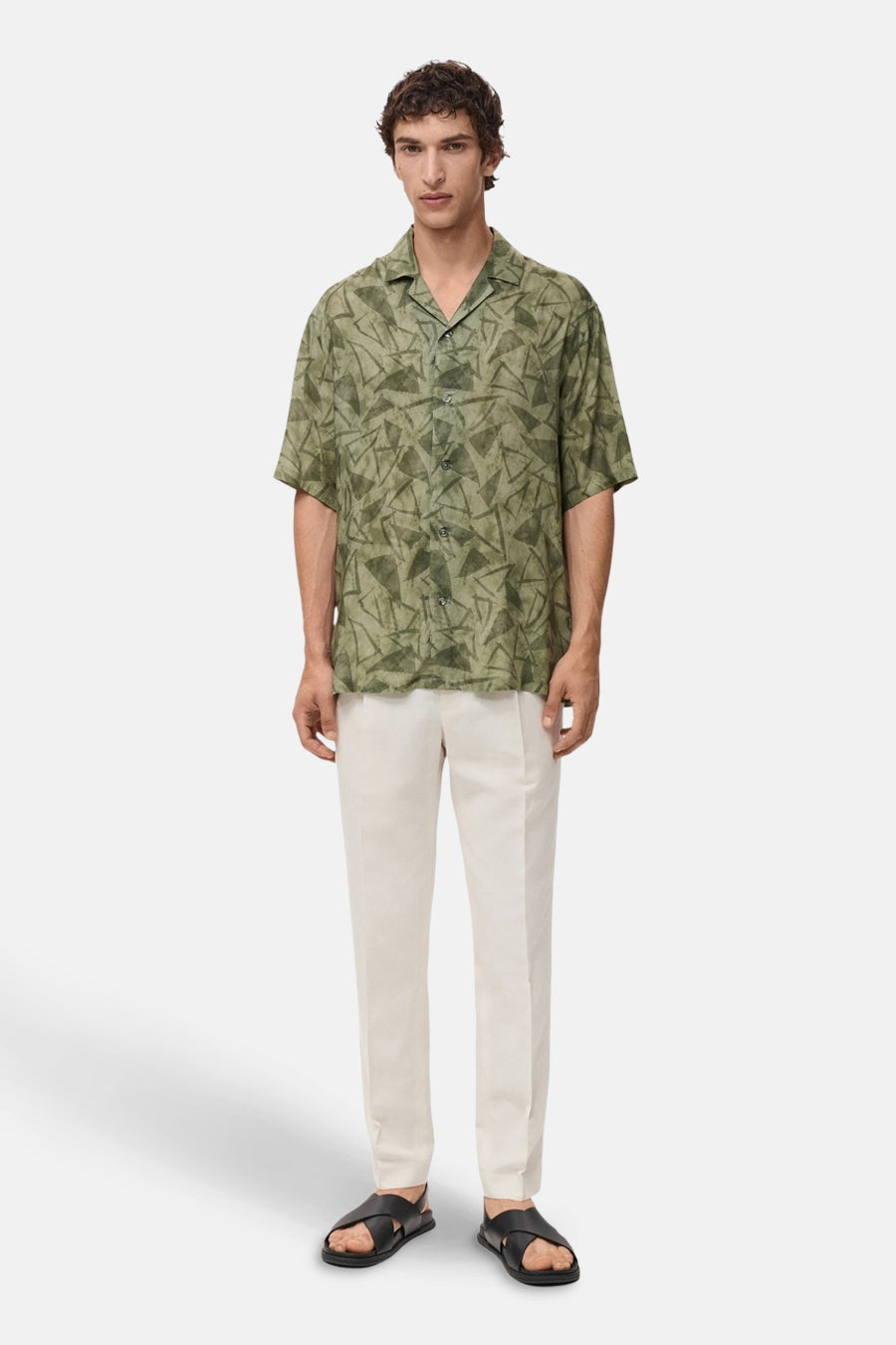 Chemise à manches courtes - vert - MANGO