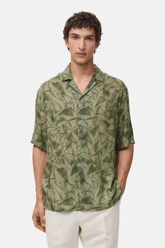 Chemise à manches courtes - vert - MANGO