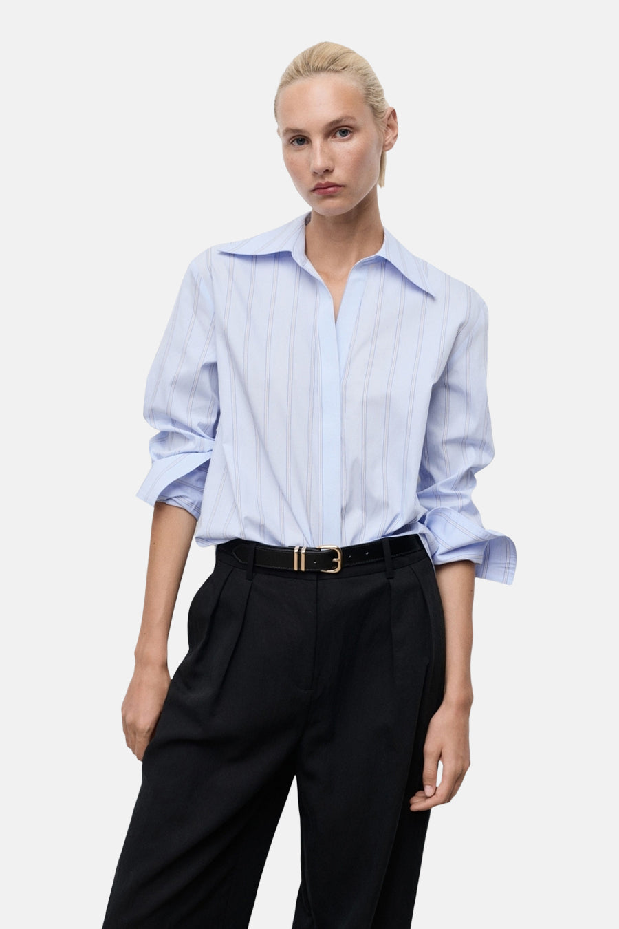 Chemise à manches longues - Bleu