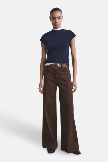 Jeans coloré Brun - MANGO