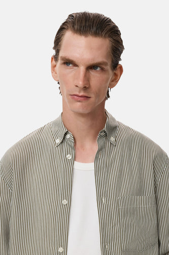 Chemise à manches longues - Kaki - MANGO