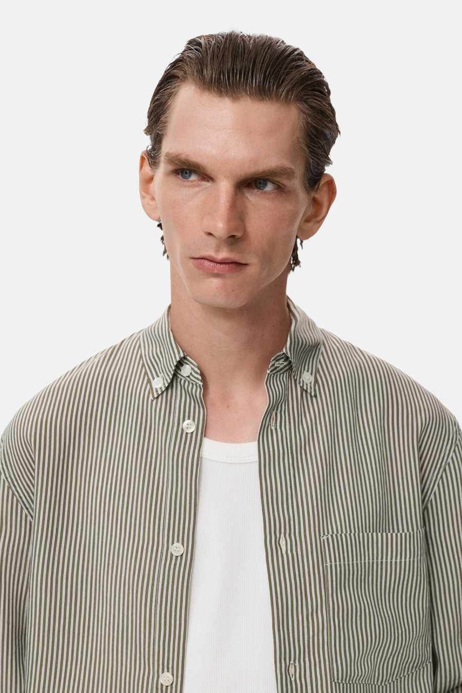 Chemise à manches longues - Kaki - MANGO