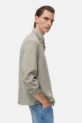 Chemise à manches longues - Kaki - MANGO