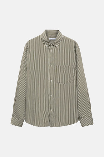 Chemise à manches longues - Kaki - MANGO