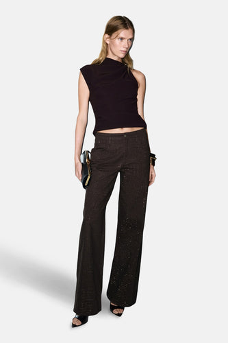 Jeans coloré brun - MANGO