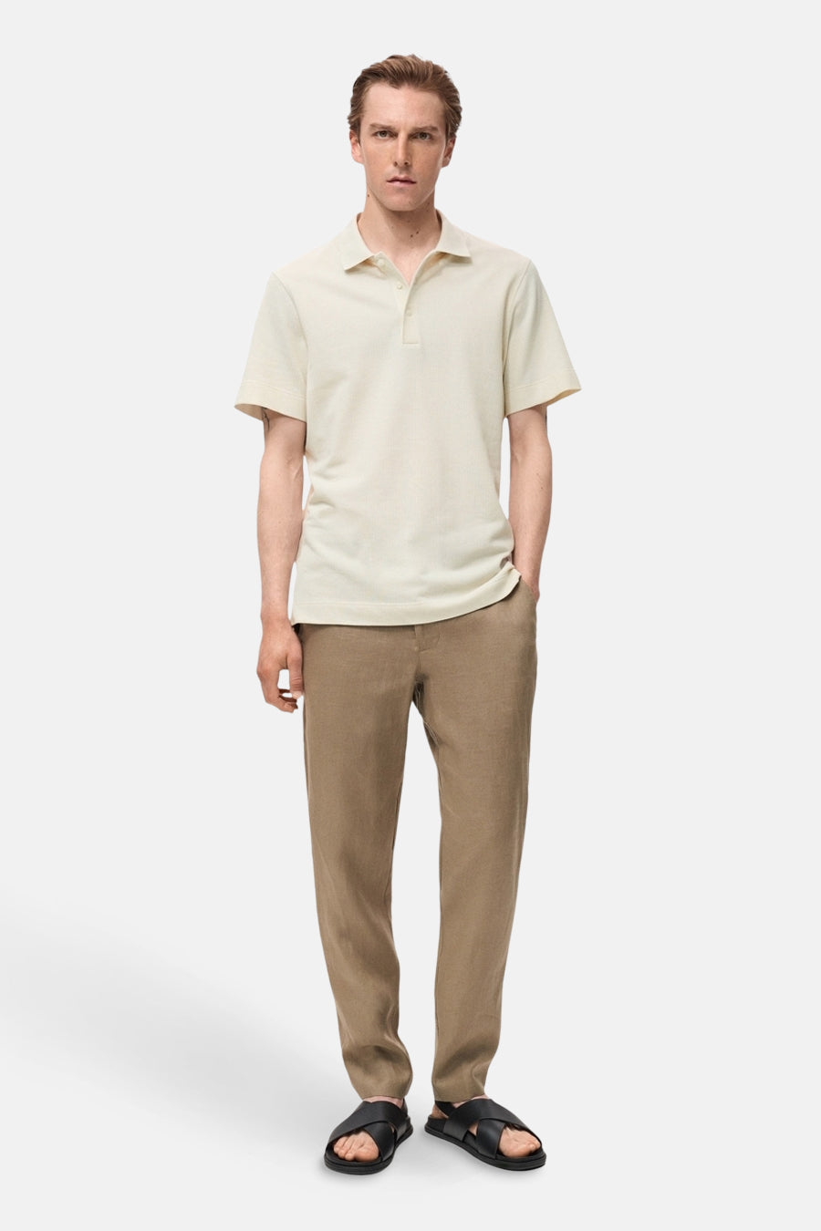 Polo à manches courtes - écru - MANGO