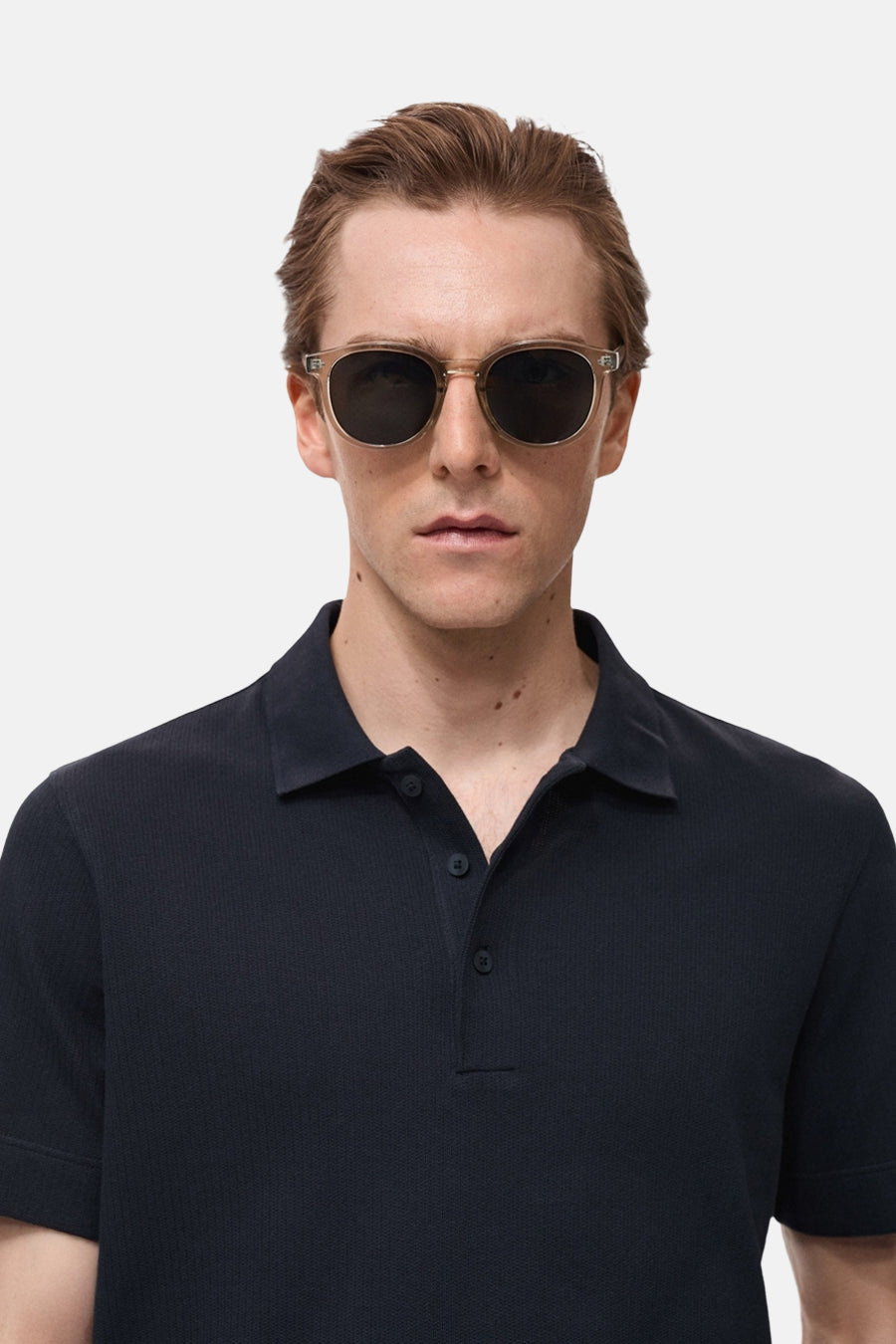 Polo à manches courtes - Bleu foncé - MANGO