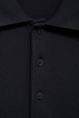 Polo à manches courtes - Bleu foncé - MANGO