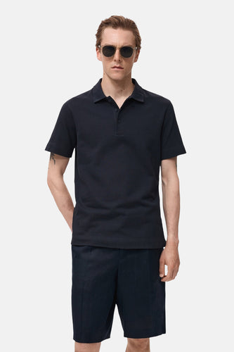 Polo à manches courtes - Bleu foncé - MANGO