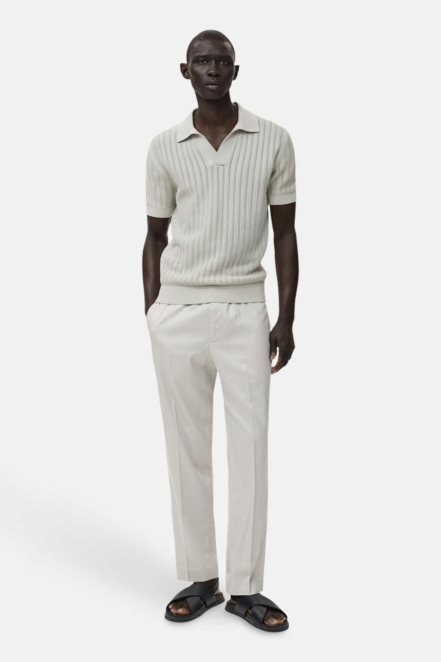 Polo à manches courtes - Gris - MANGO